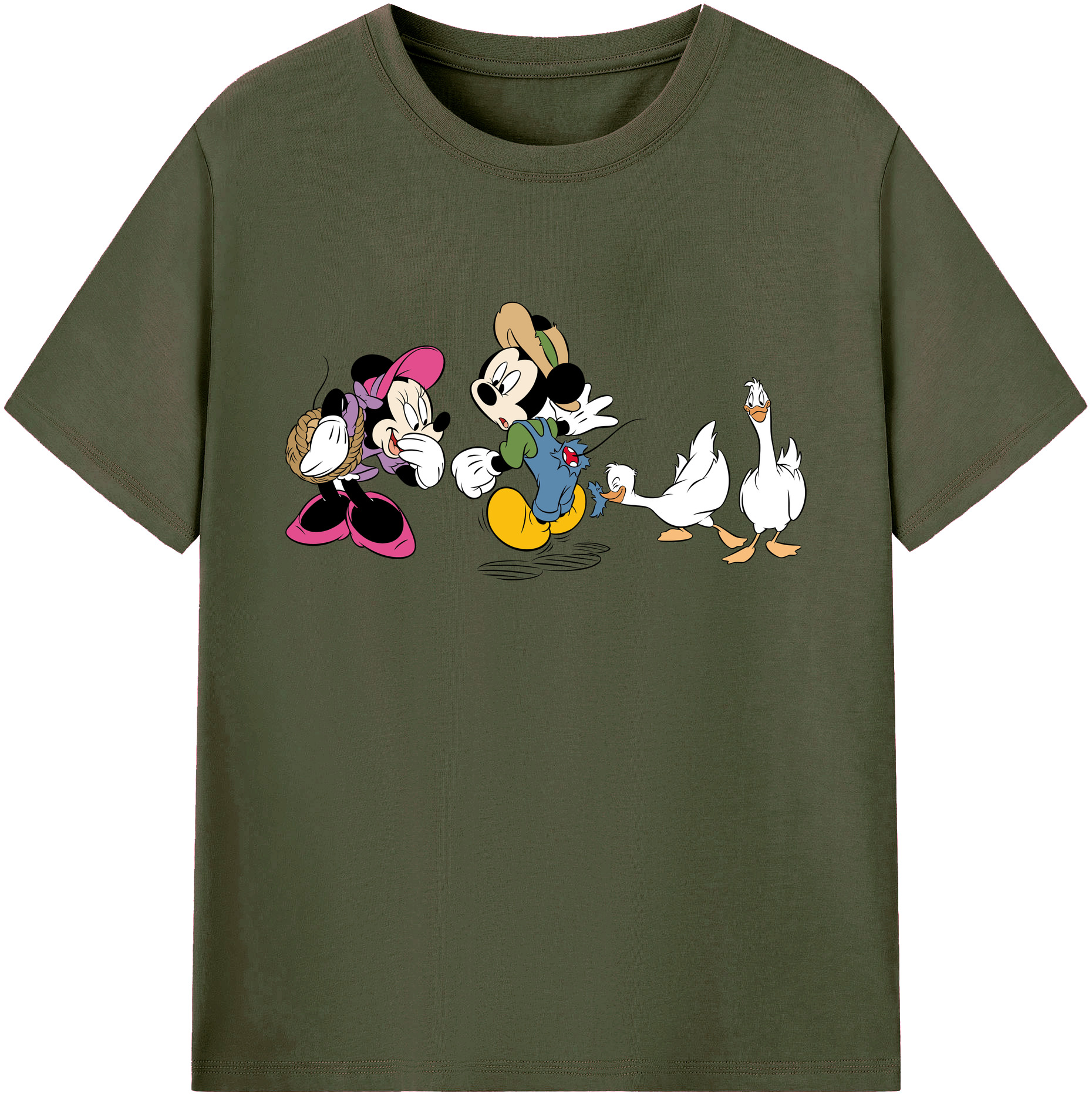 ミッキーマウス Mickey Mouse 綿100％ メンズ半袖Tシャツ｜肌触りやわらか＆通気性